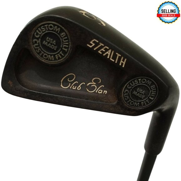 Stealth Custom Built Club Elan #6 Iron Black Head Stiff 300 Flex Graphite Shaft - Picture 1 of 11